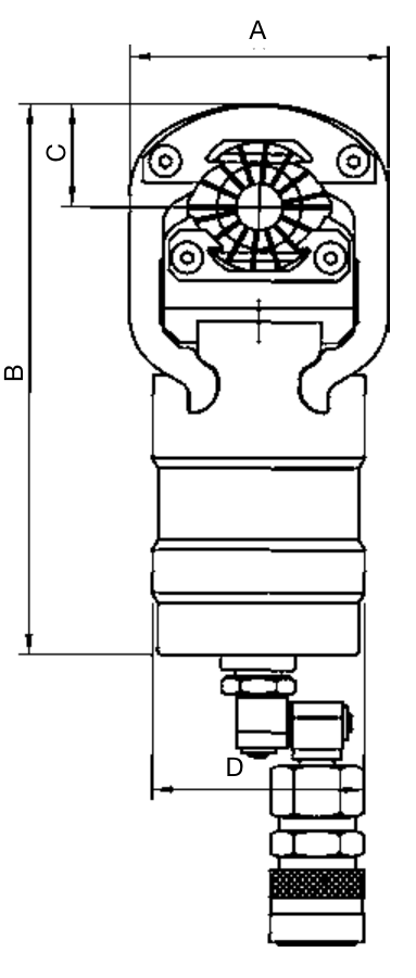 Pyplok Model 20 swaging tool dimensioned drawing