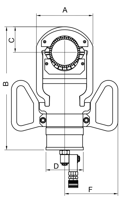 Pyplok Model 70 swaging tool dimensioned drawing